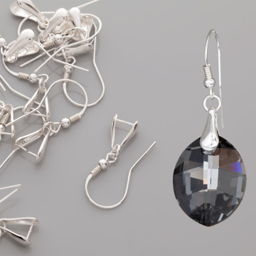 Bigle otwarte z krawatką AG925 29mm