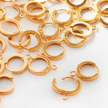 Srebrne bigle okrągłe kajdanki AG925 pozłacane 13,5mm