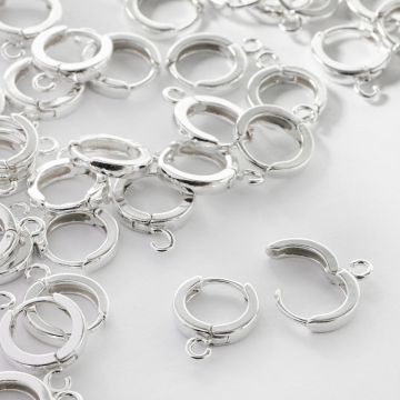 Srebrne bigle kajdanki okrągłe AG925 12mm