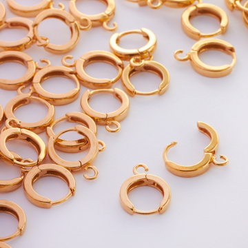 Srebrne bigle kajdanki okrągłe AG925 pozłacane 12mm