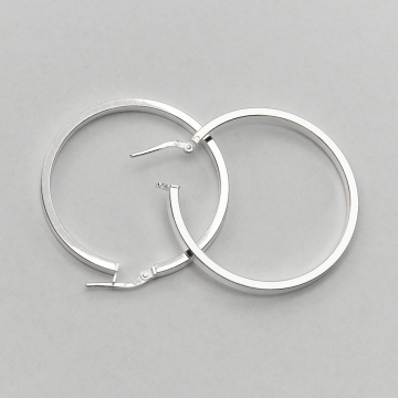 Srebrne kolczyki koła kwadratowe AG925 28mm