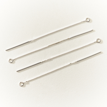 Srebrna baza kolczyka łańcuszek z patyczkiem AG925 7-9cm