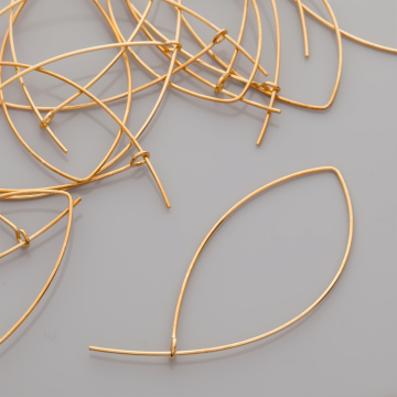 Srebrne bigle "rybki" zamykane AG925 pozłacane 6cm