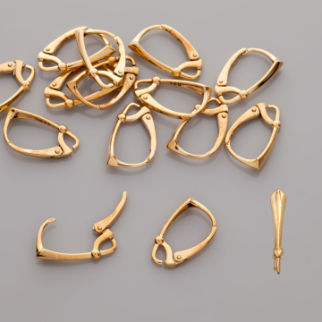 Srebre bigle angielskie AG925 pozłacane 18mm