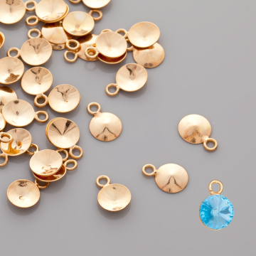 Krawatka do rivoli AG925 pozłacana 8mm