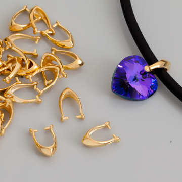 Srebrna krawatka z kuleczkami AG925 pozłacana 11mm