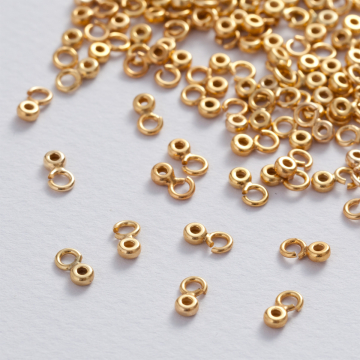 Srebrna, pozłacana krawatka ósemka AG925 3mm