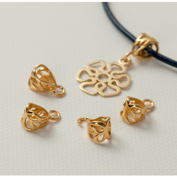 Srebrna, pozłacana krawatka ozdobna AG925 12mm