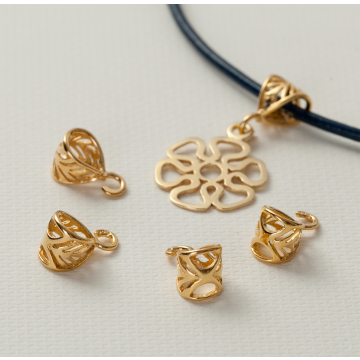 Srebrna, pozłacana krawatka ozdobna AG925 12mm