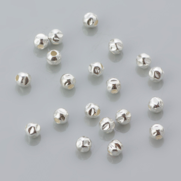 Kulki srebrne młotkowane AG925 3mm