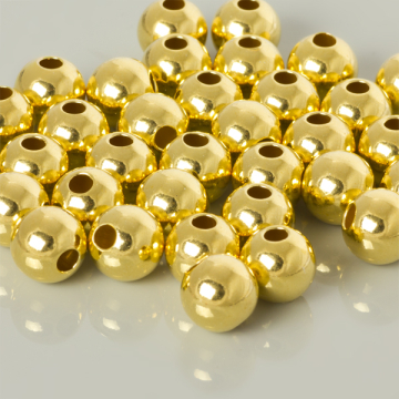 Srebrne kulki gładkie AG925 pozłacane 10mm