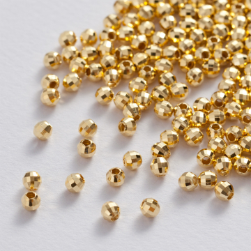 Srebrne kulki disco AG925 pozłacane 4mm