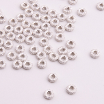 Srebrna przekładka donat diamentowany AG925 4,5mm