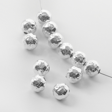 Srebrne przekładki kulki młotkowane AG925 8mm Srebrne przekładki kulki młotkowane AG925 8mm