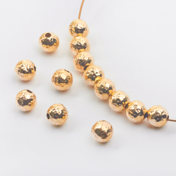 Srebrne przekładki kulki młotkowane AG925 pozłacana 8mm Srebrne przekładki kulki młotkowane AG925 pozłacana 8mm