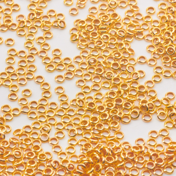 Srebrna przekładka mini obrączka AG925 pozłacana 3mm