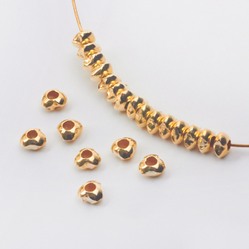 Srebrna przekładka trójkąt skręcany AG925 pozłacany 6mm