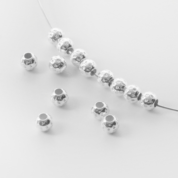 Srebrne kulki w kropeczki AG925 4mm