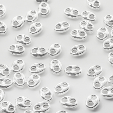 Srebrna przekładka fasolka gładka AG925 10mm