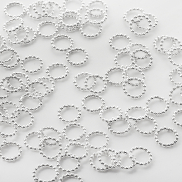 Srebrne kółko z kuleczek  AG925 9mm