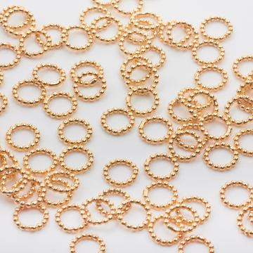 Srebrne kółko z kuleczek  AG925 pozłacane 9mm