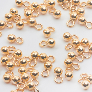 Srebrna zawieszka kuleczka AG925 pozłacana 4mm