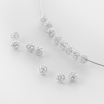 Srebrne kulki ażurowe AG925 4mm