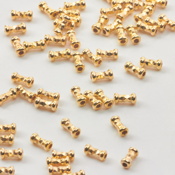 Srebrna przekładka kosteczka dianemtowana AG925 pozłacana 5mm