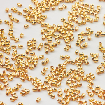 Srebrna przekładka rurka diamentowana AG925 pozłacana 2mm