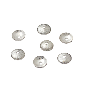 Srebrne czapeczki satynowe AG925 6mm