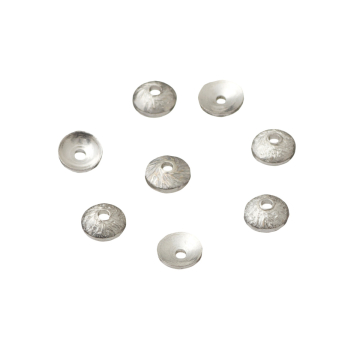 Srebrne czapeczki satynowe AG925 4mm