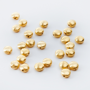 Srebrny dysk satynowy AG925 pozłacany 6mm