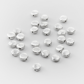 Srebrny koralik dysk satynowy AG925 6mm