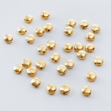 Srebrny dysk satynowy AG925 pozłacany 5mm