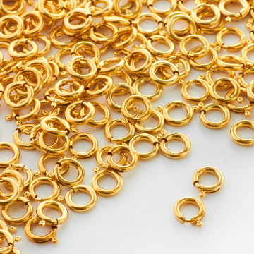 Srebrny federing do zawieszek AG925 pozłacany 7mm