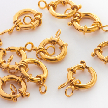 Srebrne zapięcie ozdobne federing AG925 złocone 16,5mm