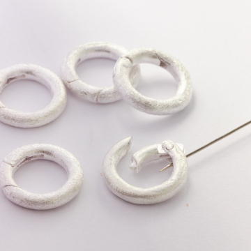 Srebrne zapięcie koło satynowe AG925 16mm