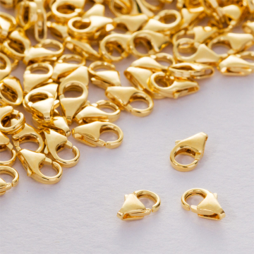 Srebrny karabińczyk NTC AG925 pozłacany 7mm