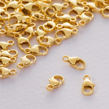 Srebrny karabińczyk TC AG925 pozłacany 8mm