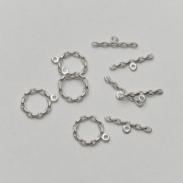 Srebrne zapięcie toggle łańcuch AG925 12mm