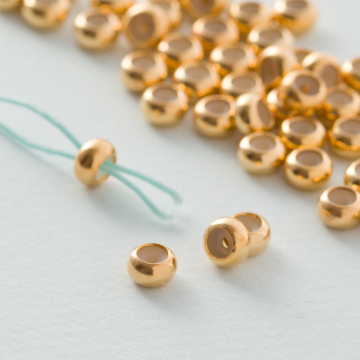 Srebrne, pozłacane zapięcie oponka z silikonem do sznurków AG925 6.5x3.5mm