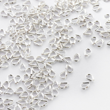 Srebrne końcówki skobelki do linek AG925 4mm