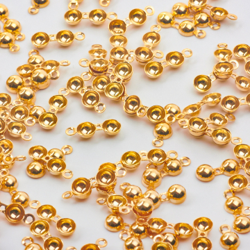 Srebrne łapaczki dziewczynki  do linek AG925 pozłacane 5mm