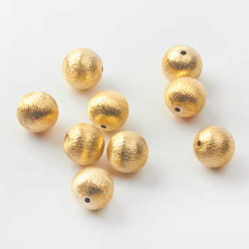 Srebrne kulki satynowe AG925 pozłacane 10mm Srebrne kulki satynowe AG925 pozłacane 10mm