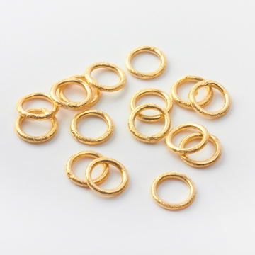 Srebrne kółko satynowe zamknięte AG925 pozłacane 10mm