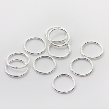 Srebrne kółko satynowe zamknięte AG925 16mm