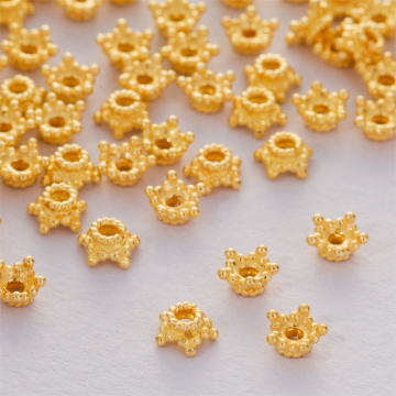 Srebrna czapeczka gwiazdka AG925 pozłacana 5mm