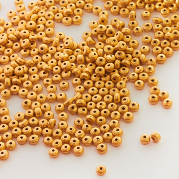 Srebrny dysk satynowy przekładka pozłacana AG925 4mm