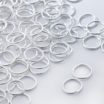 Srebrny łącznik koło gładkie  AG925 srebrny 10mm