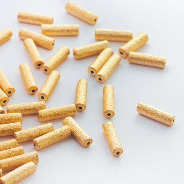 Srebrny korali walec satynowy AG925 pozłacany 9mm